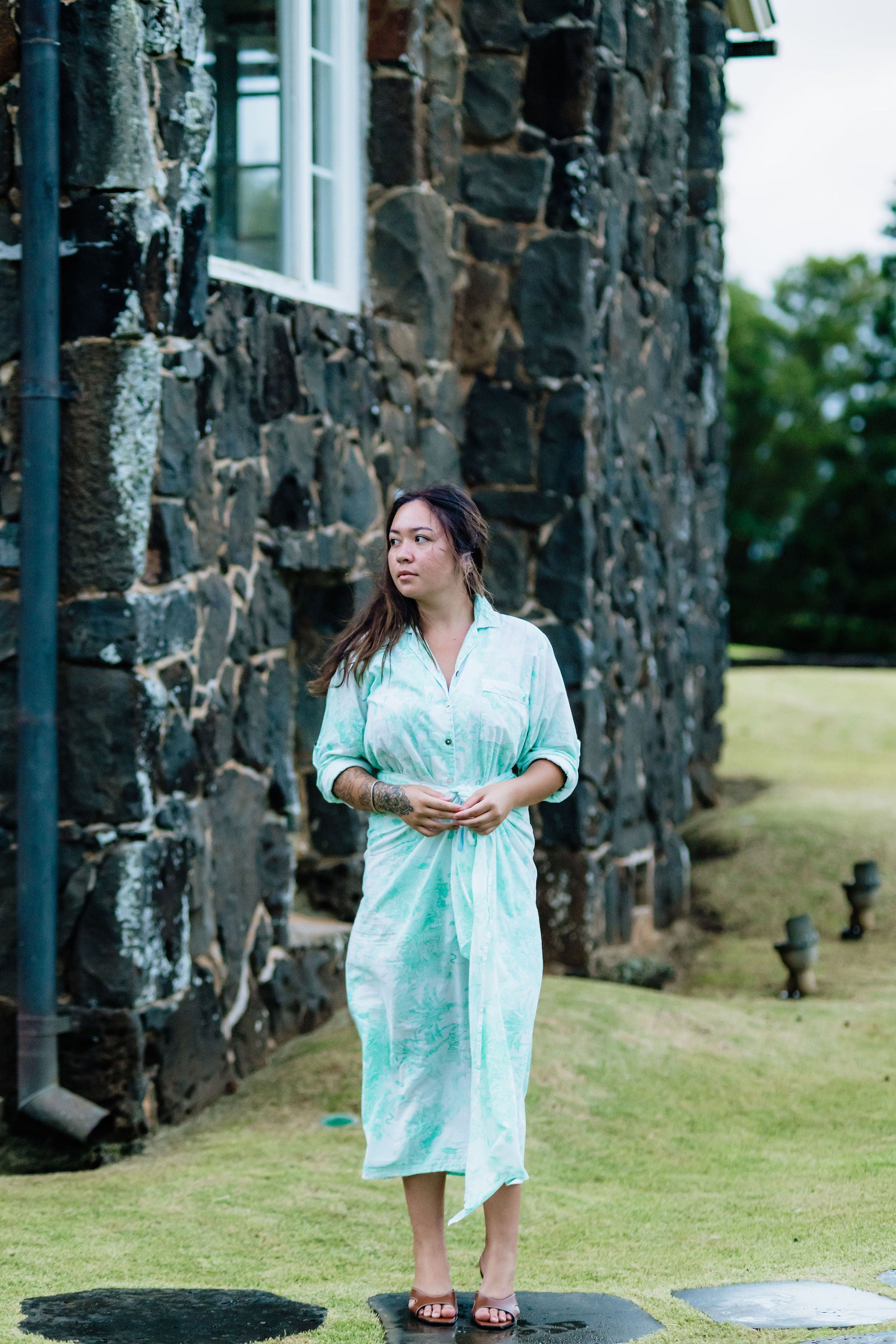 The Palmetto Shirt Dress-Sea Salt Toile – Aloha Melrose
