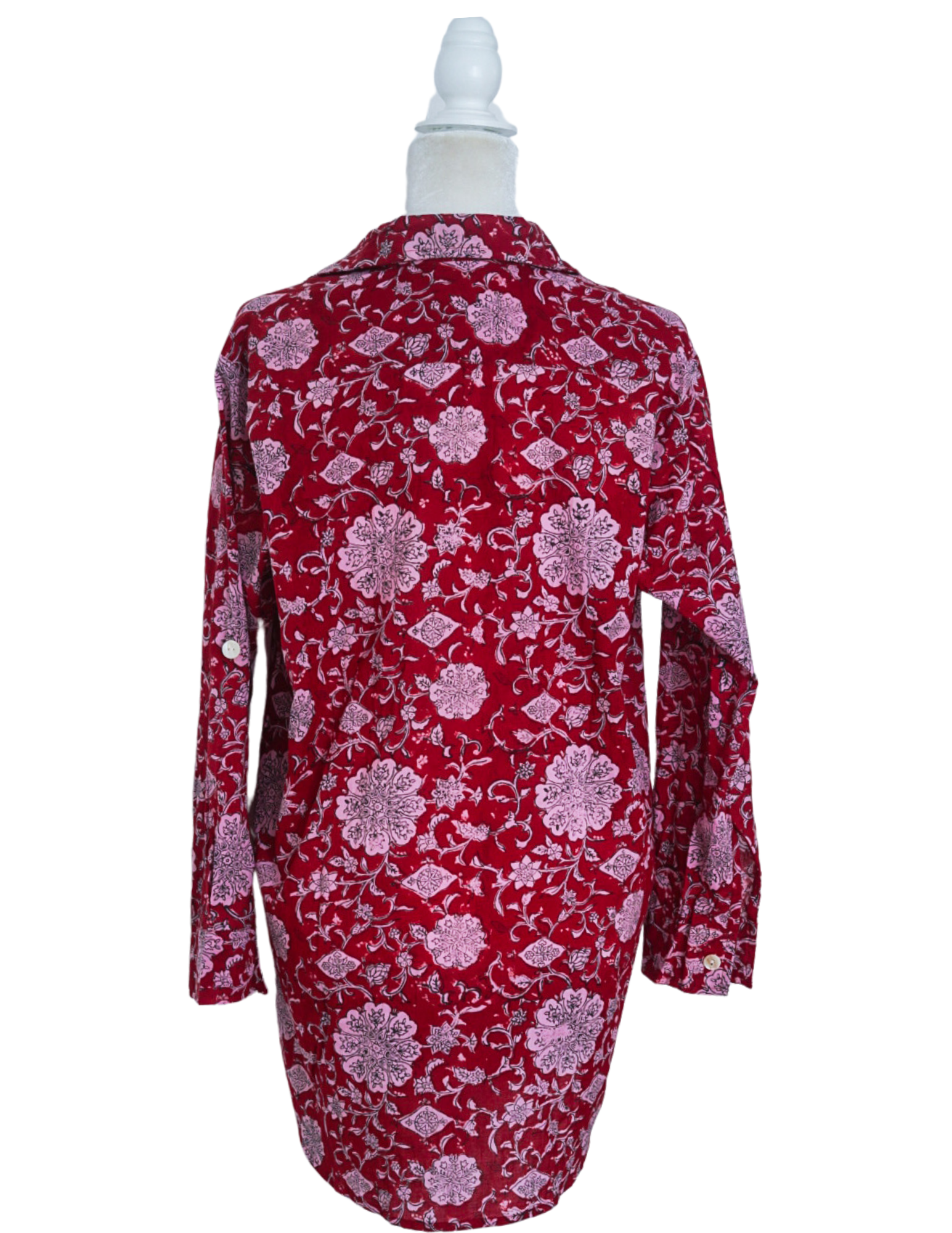 Cabana Shirt Dress-Tropique Rouge