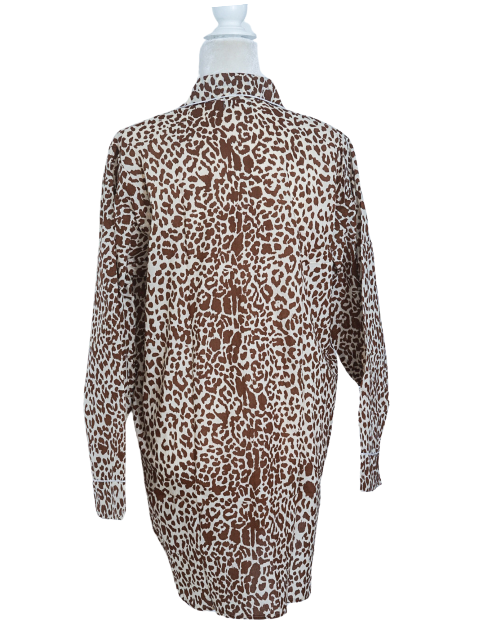 The Palmetto Shirt Dress-Café Au Lait Leopard