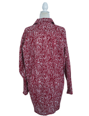 Cabana Shirt Dress-Coral Lattice