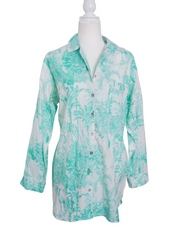 The Palmetto Shirt Dress-Sea Salt Toile