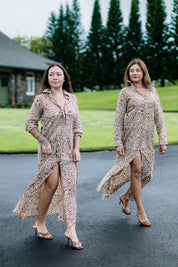 Saltveil Shirt Dress-Café Au Lait Leopard