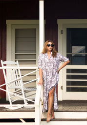 Veranda Shirt Dress-Oyster Paisley