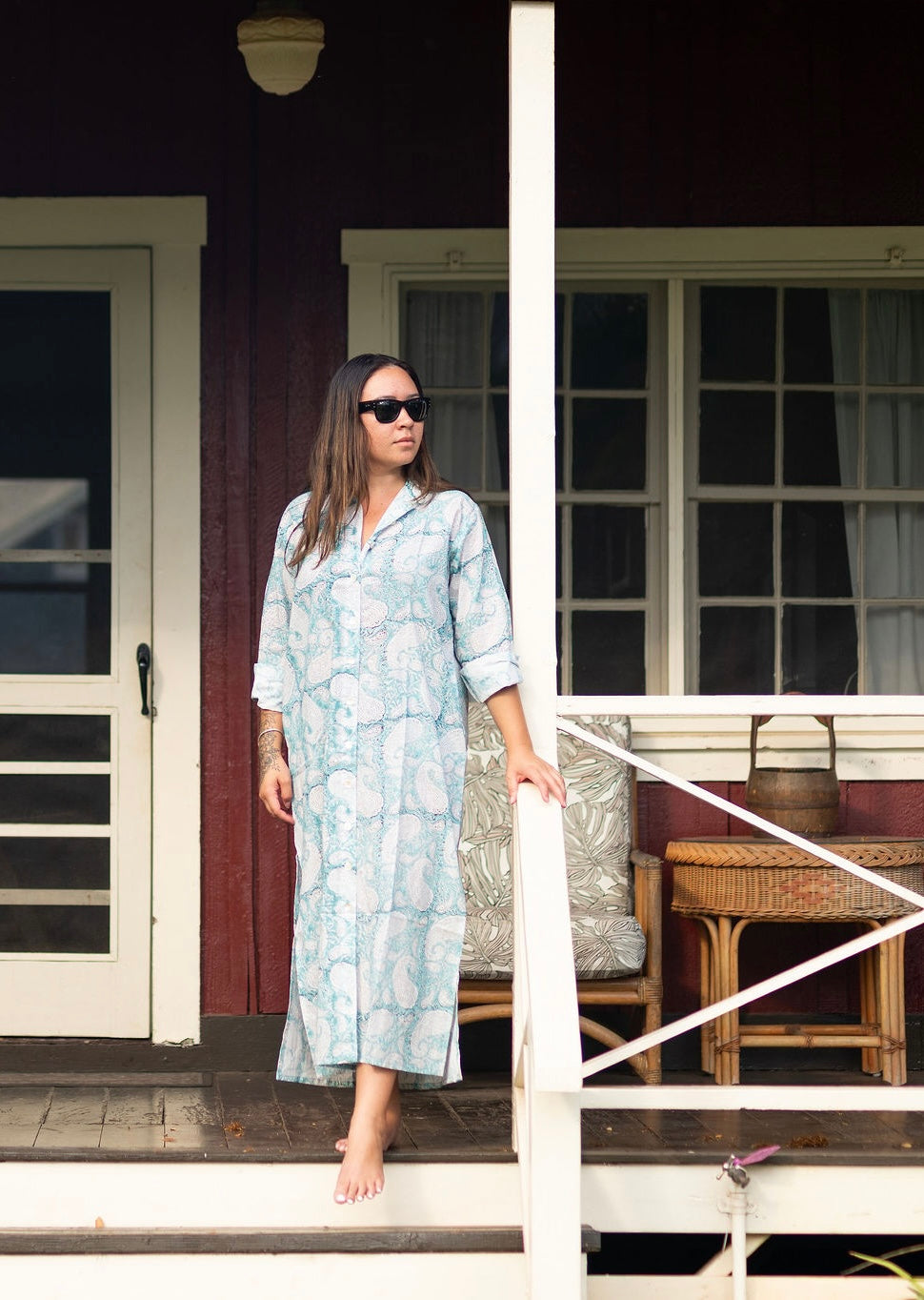 Veranda Shirt Dress-Paisley