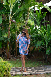 Cabana Shirt Dress-Miramar Tile