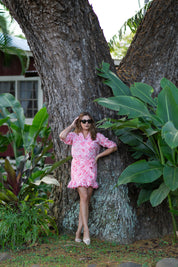La Plage Mini Wrap Skirt-Coquina Toile