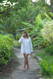 Cabana Shirt Dress-Golf