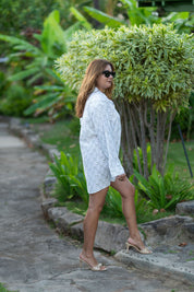 Cabana Shirt Dress-Golf