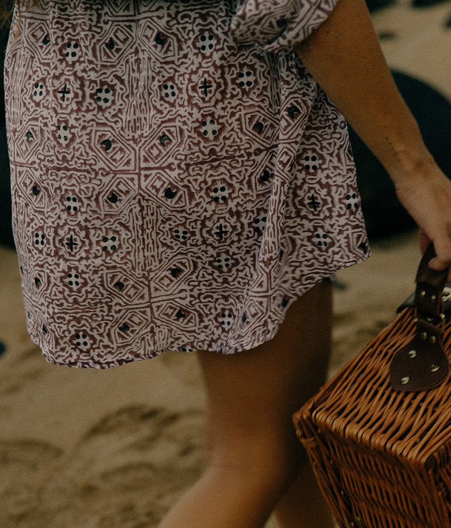 Miramar Mini Robe Dress-Sandscript