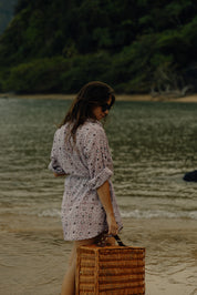 Miramar Mini Robe Dress-Sandscript
