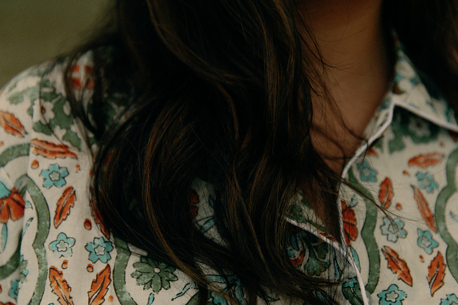 The Palmetto Shirt Dress-Marbella Tile